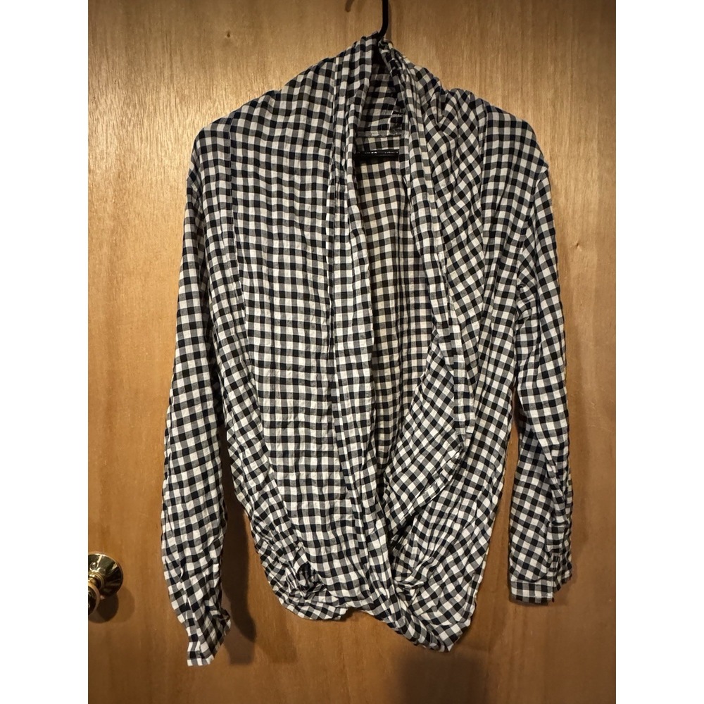 Nico Nicholson & Nicholson Shirt Womens 40 Gingham Check Wrap Front